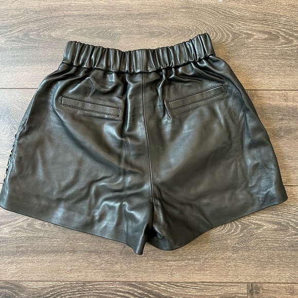 Genuine Leather Shorts with Sequin Detail on pockets, so Dope! - Picture 5 of 6
